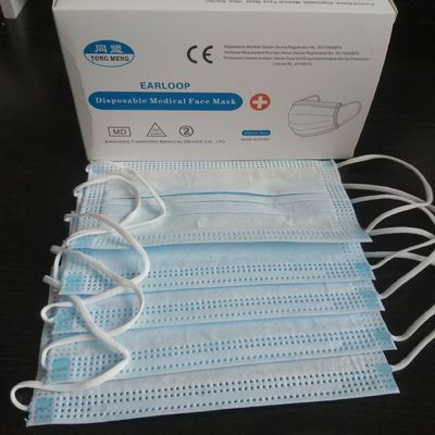 Disposable Blue Earloop Face Mask from OEM - Comfortable & Breathable with 3-Ply Protection